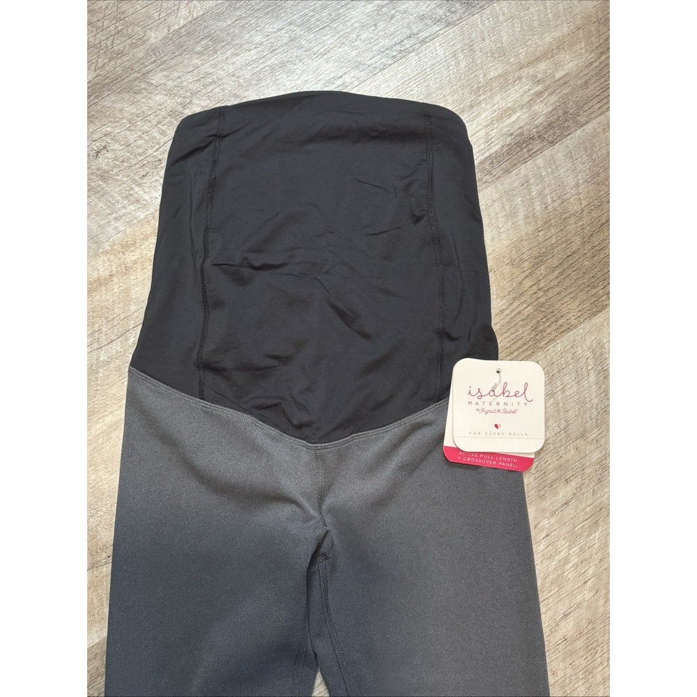 NWT Isabel Maternity Active Leggings Gray Yoga Pants Size XS - Picture 3 of 5